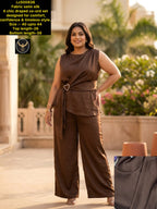Turn heads in our draped satin silk co-ord set