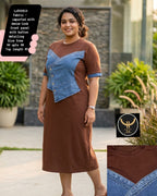chic & comfortable Denim-Patch Dress!