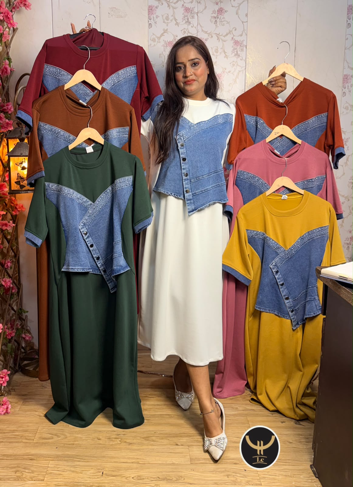 chic & comfortable Denim-Patch Dress!