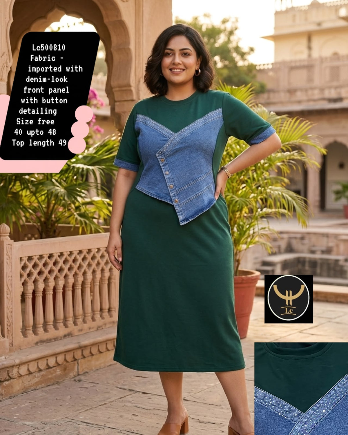 chic & comfortable Denim-Patch Dress!