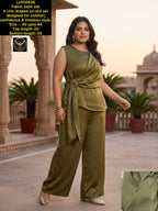 Turn heads in our draped satin silk co-ord set