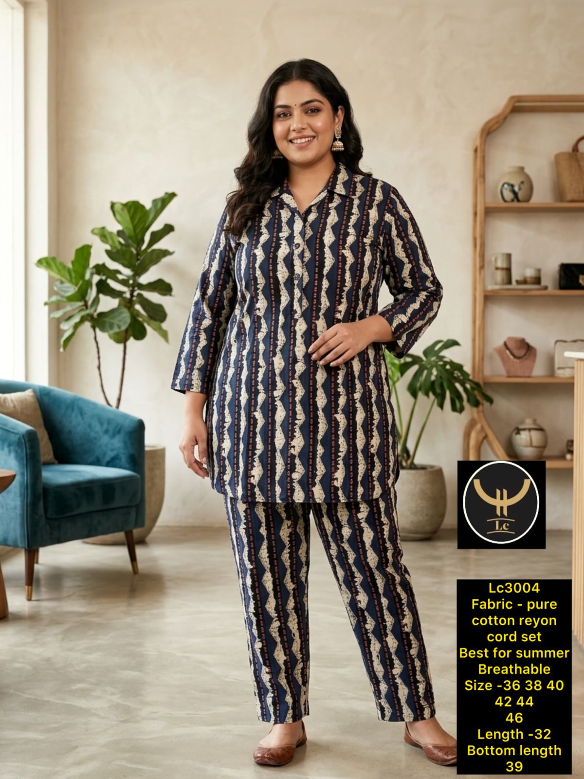 Summer Casual 2-Piece Collared Shirt & Trouser Set