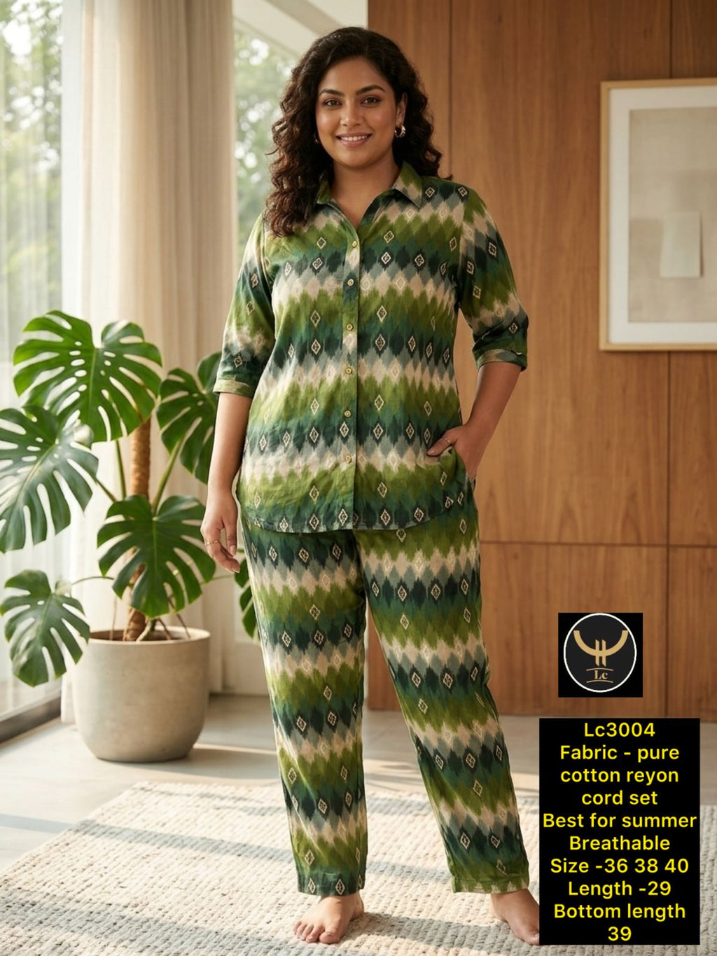 Summer Casual 2-Piece Collared Shirt & Trouser Set