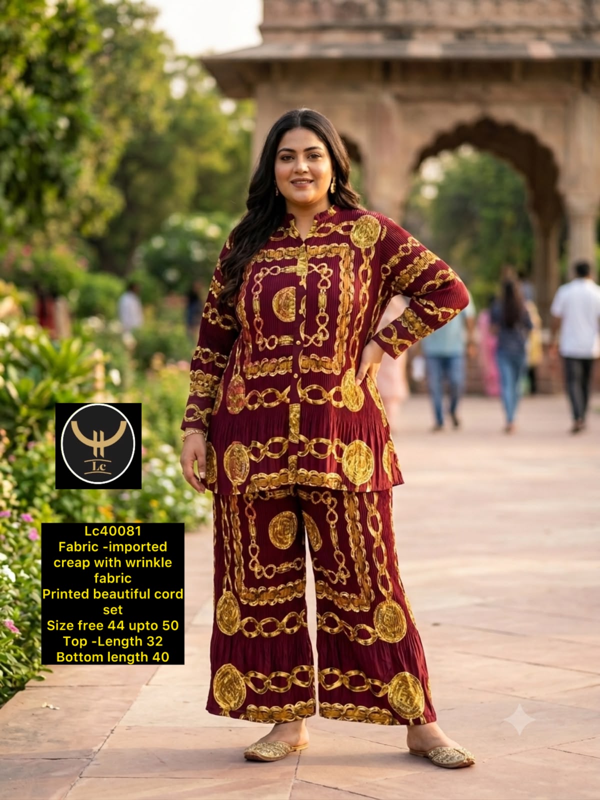 Premium Imported Wrinkle Crepe Cord Set