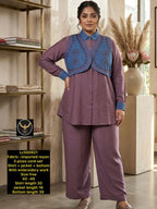 Stylish Notch Lapel Jacket & Fitted Pants Co-ord Set for Workwear
