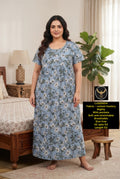 Plus Size Soft Stretchable Cotton Long Nightgown