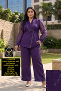Women's Printed Cord Set with Statement Puff Sleeves & Tassel Tie-Ups