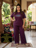 Stylish tshirts & Trouser Imported Set with Swarovski Work