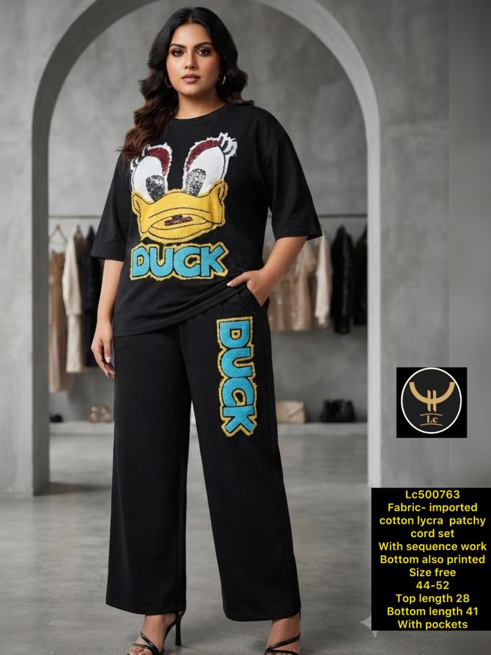 Everyday Comfort: Breathable Stretchable Oversized Top & Wide-Leg Trouser Set for Plus Siz
