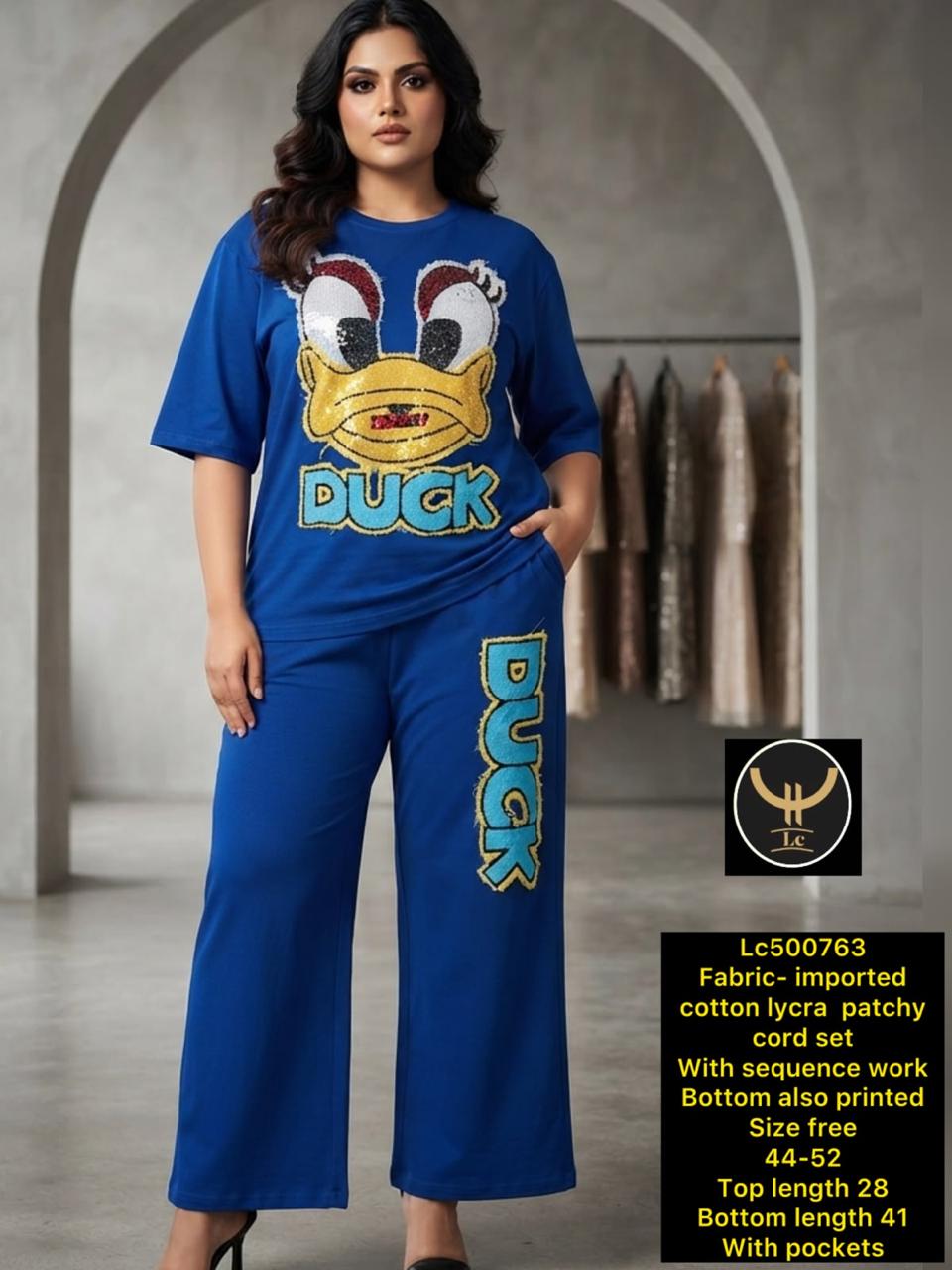 Everyday Comfort: Breathable Stretchable Oversized Top & Wide-Leg Trouser Set for Plus Siz
