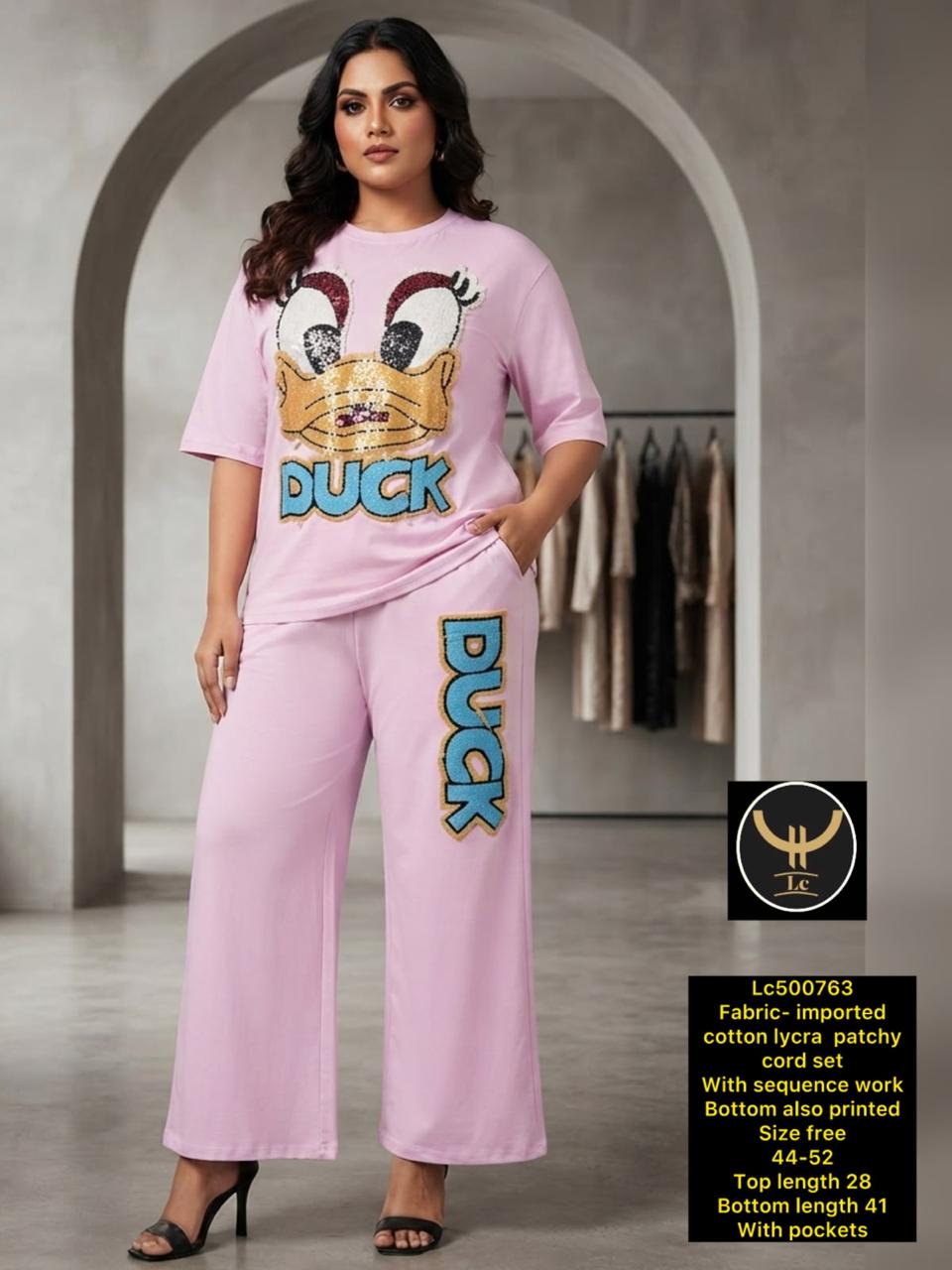 Everyday Comfort: Breathable Stretchable Oversized Top & Wide-Leg Trouser Set for Plus Siz