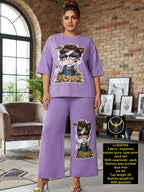 Women’s Printed Cotton Lycra Co-ord Set with Swarovski Embellishments