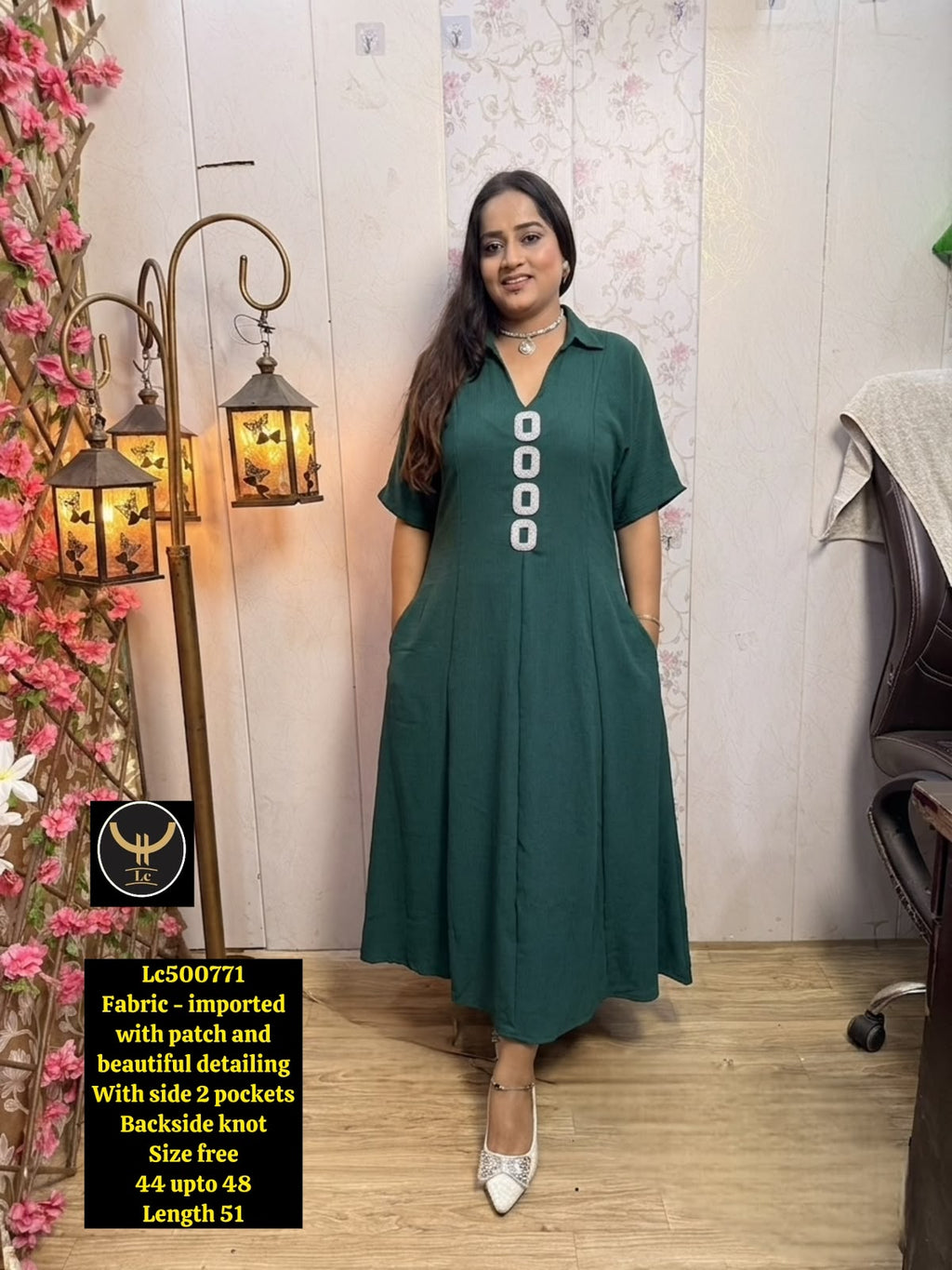 Elegant Everyday: Breathable  A-Line Long Dress with Adjustable Back Knot