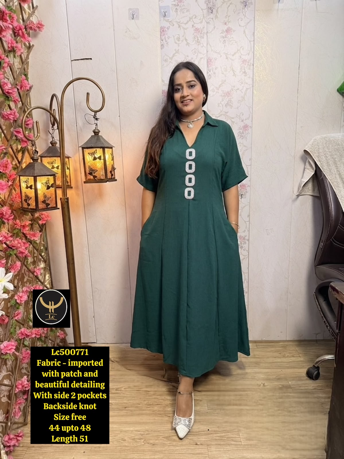 Elegant Everyday: Breathable  A-Line Long Dress with Adjustable Back Knot
