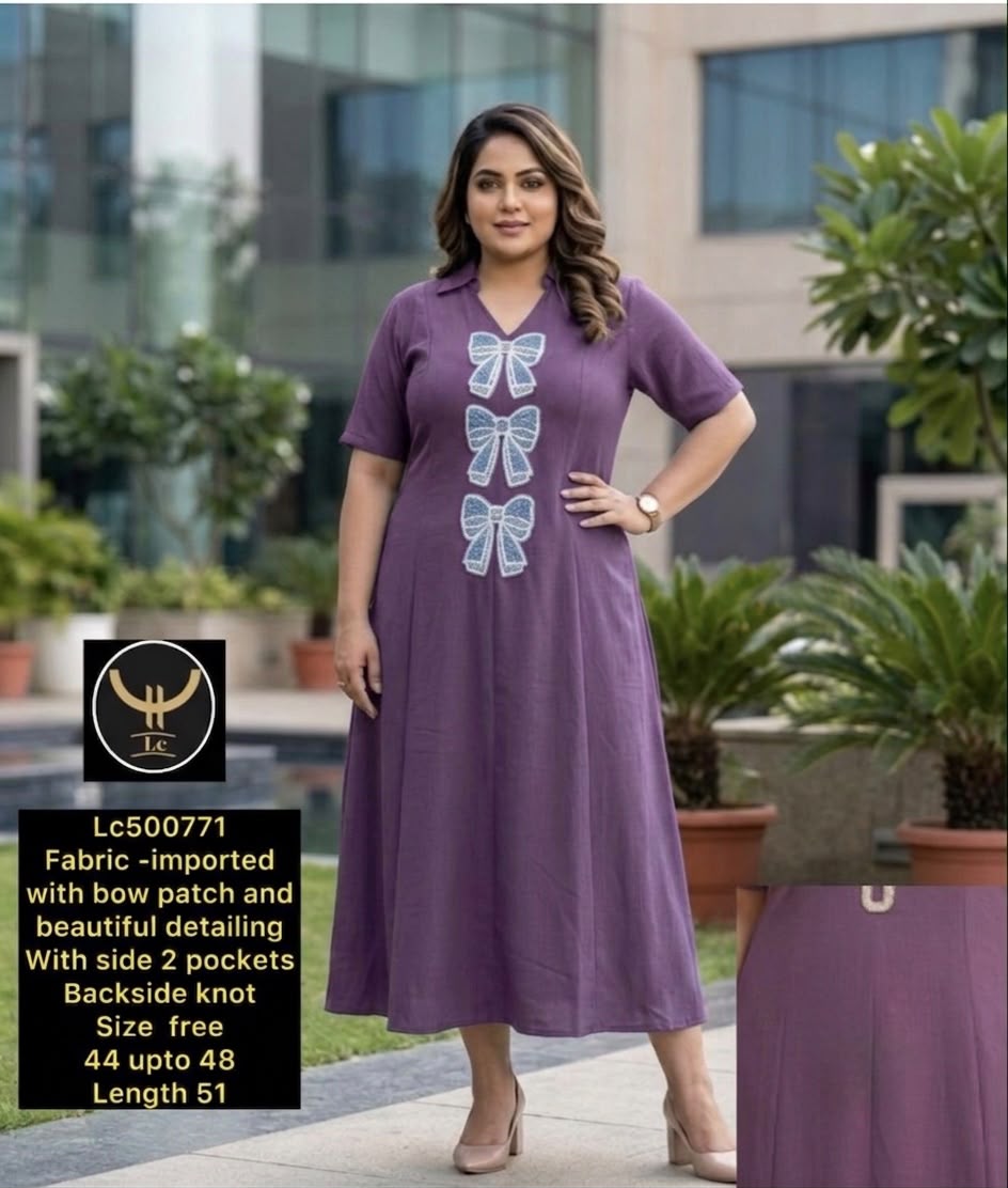 Urban Collar Dress with Statement Bow Detailing & Pockets