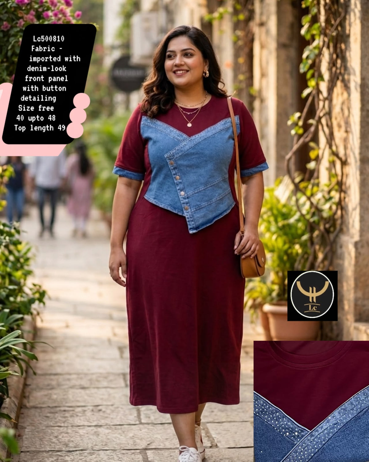 chic & comfortable Denim-Patch Dress!