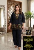 Resham  Embroidered  Rayon Co- ord set