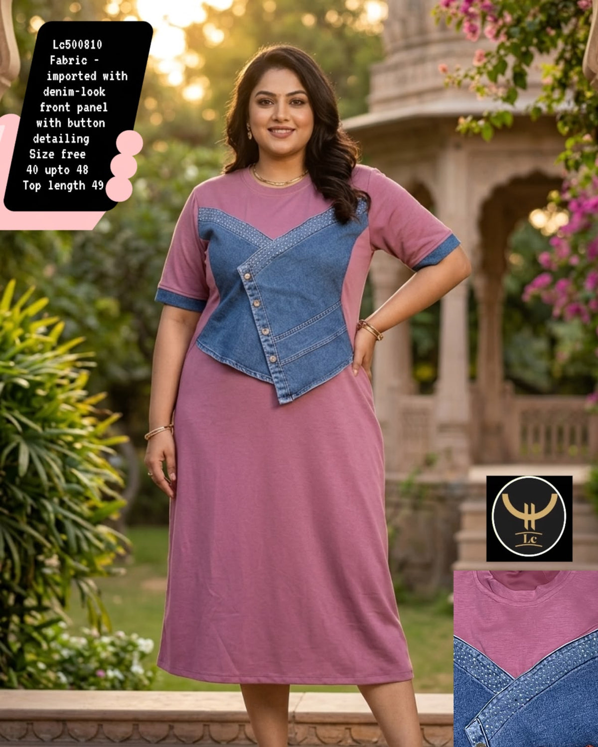 chic & comfortable Denim-Patch Dress!