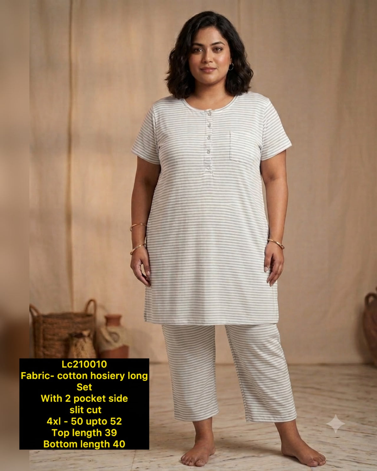 Comfortable & Stylish Cotton Hosiery Long Set