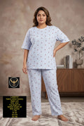 Casual Short Sleeve Cotton Hosiery Sleepwear Set