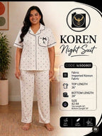 Introducing our super soft Korean Heart Print Night Suit Collection