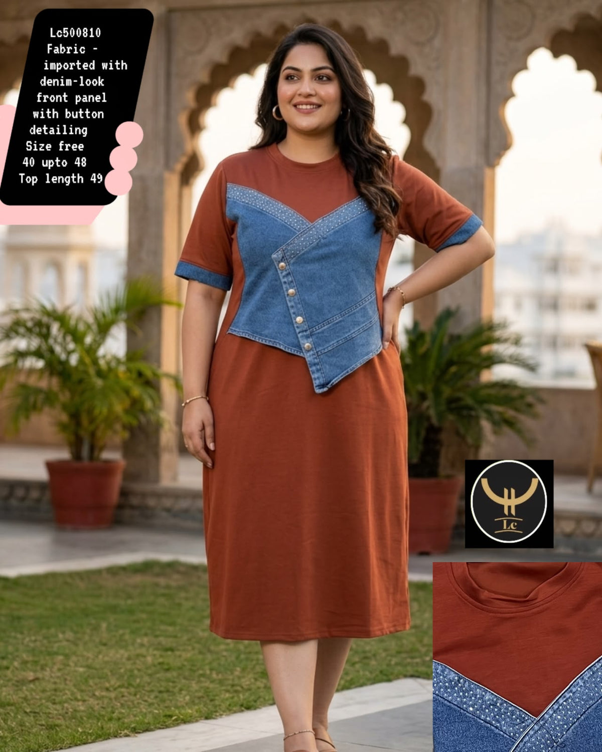 chic & comfortable Denim-Patch Dress!
