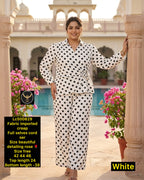 Chic Polka Dot Imported Crepe Co-Ord Set with Rose Detailing 