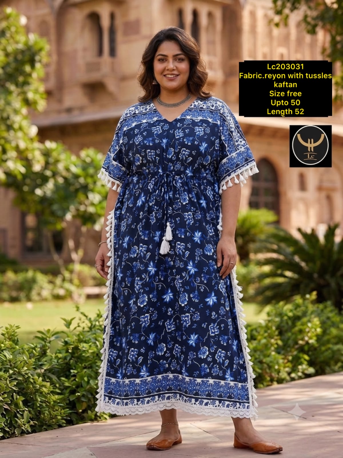 Rayon Kaftans with Tassels