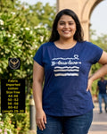 Relaxed Fit True Love Slogan Print Imported Cotton Daily Wear Tunic Tee for Plus Size