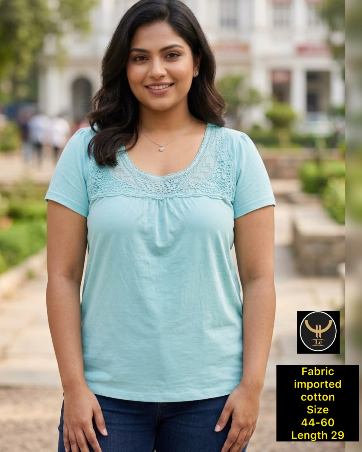 Chic Delicate Lace Detailed Imported Cotton Summer Top