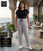 Imported Cotton Hosiery Track Pants with Drawstring & 2 Pockets