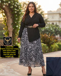 Noir Elegance Belted Asymmetric Lapel One-Piece Dress