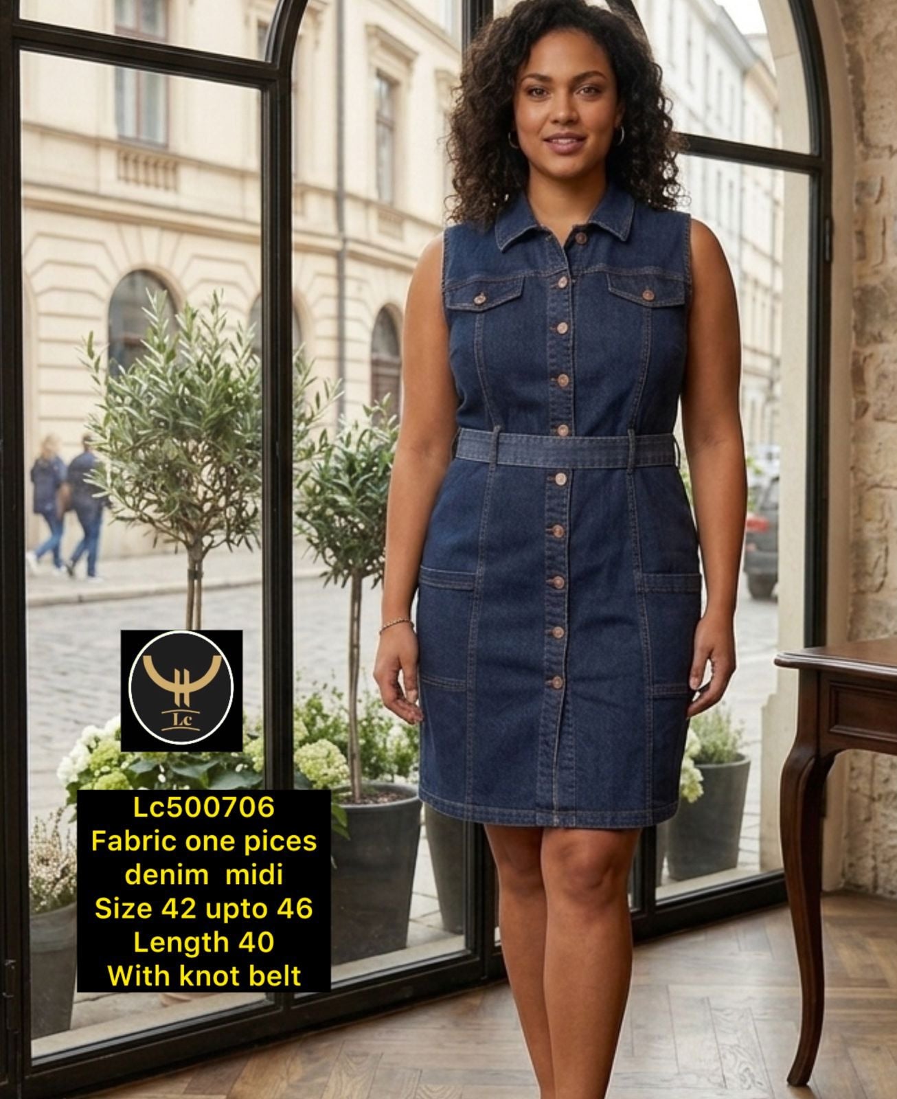 Signature Denim Midi Dresses