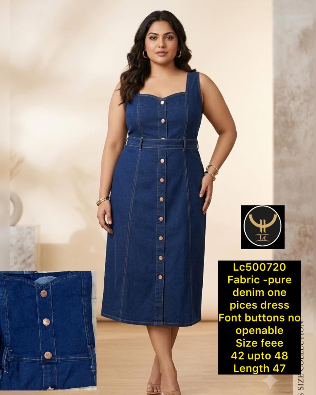 Chic V-Neck Short-Sleeve Soft Denim Midi Dress with Pockets
