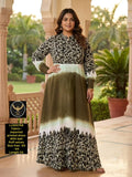 Women's Glamorous Satin Leopard Print dress