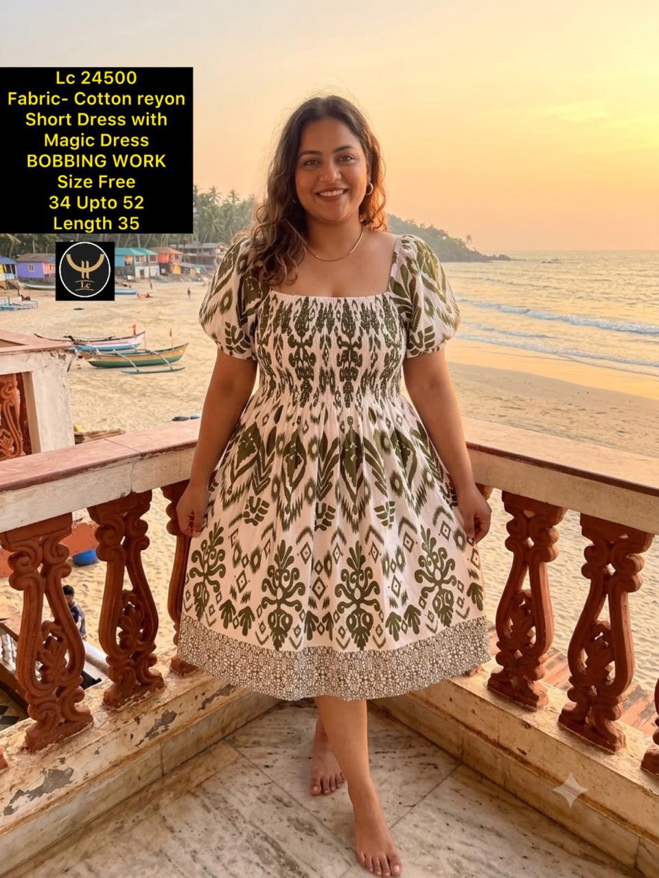 Vibrant cotton vacation Dress