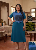 Classic Shift Dress impored with denim jacket attched