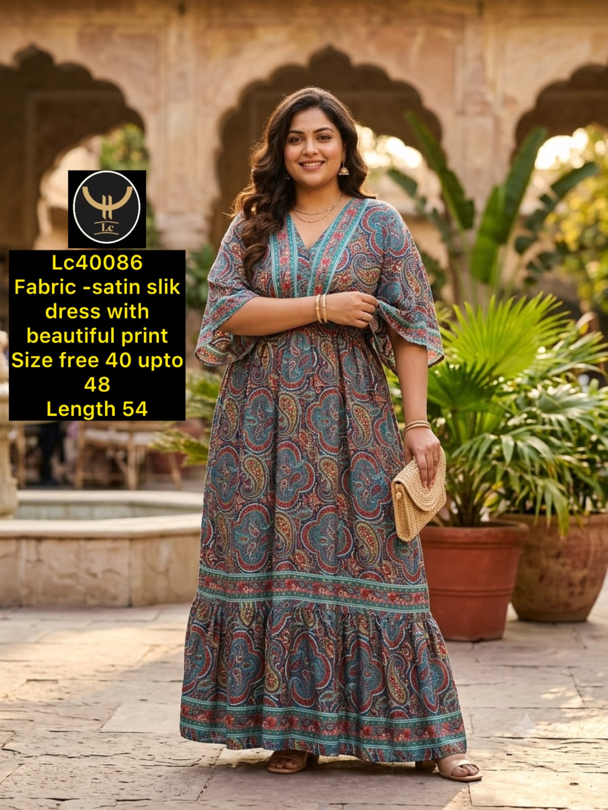 Stain slik stylish maxi dress