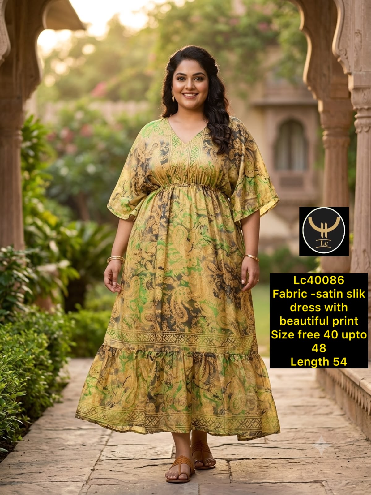 Stain slik stylish maxi dress