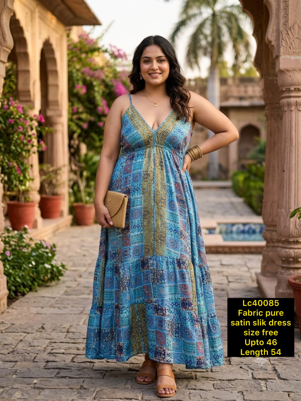 Stain slik stylish maxi dress