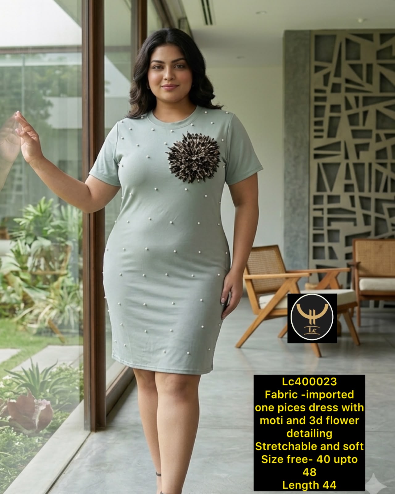 Women's Pearl Embellished Dress