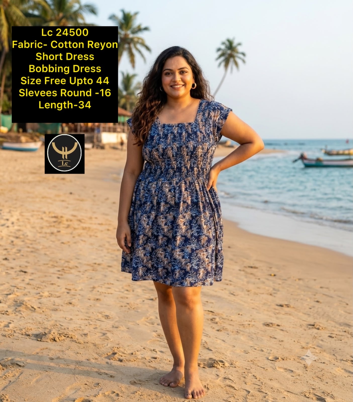 Trendy cotton short dress