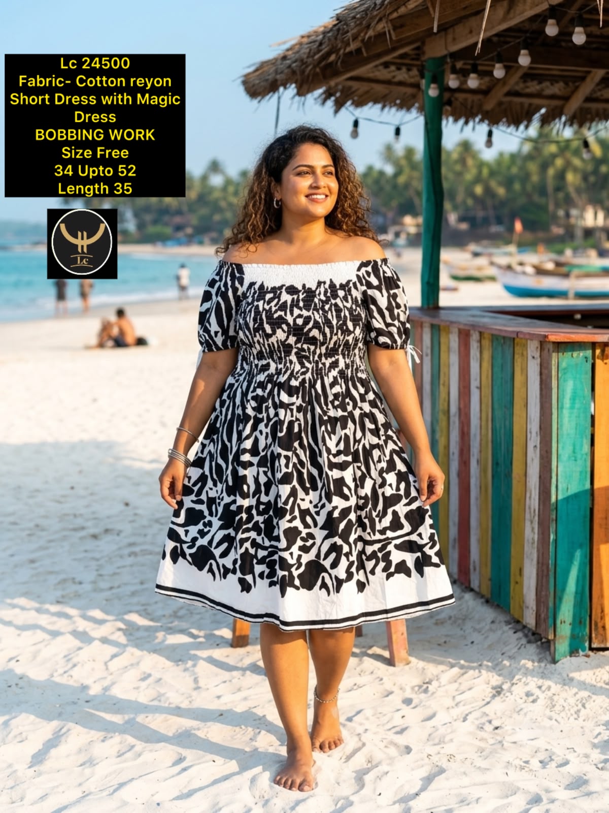 Trendy cotton short dress