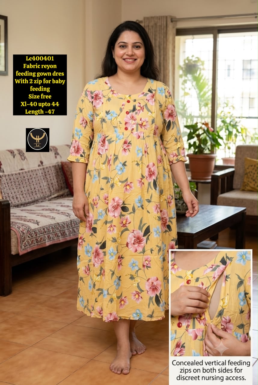 Women's Feeding-Friendly Longline  Maternity dress