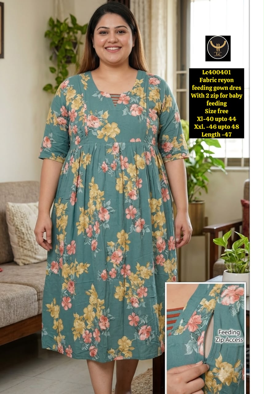 Women's Feeding-Friendly Longline  Maternity dress