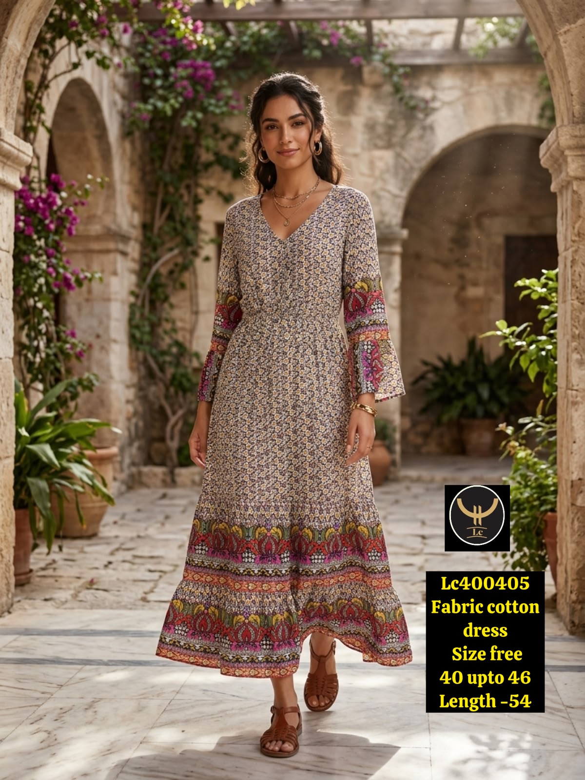 Summer Floral Printed Breathable cotton dress