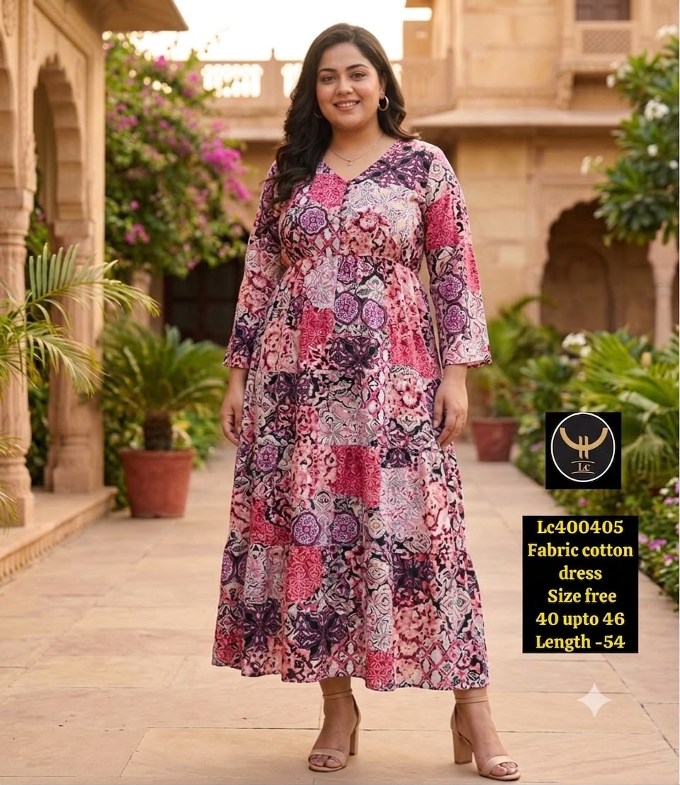 Summer Floral Printed Breathable cotton dress