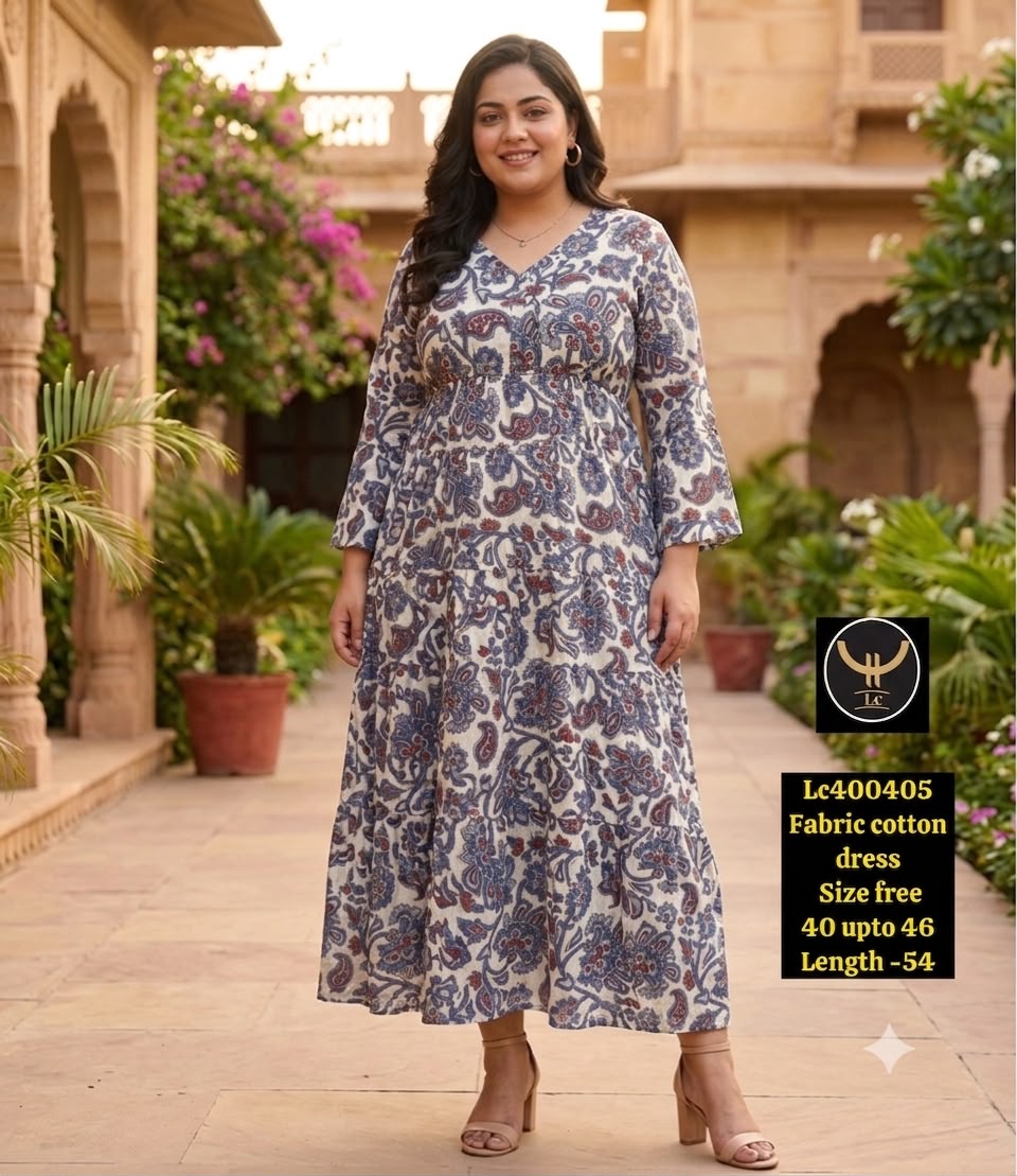 Summer Floral Printed Breathable cotton dress