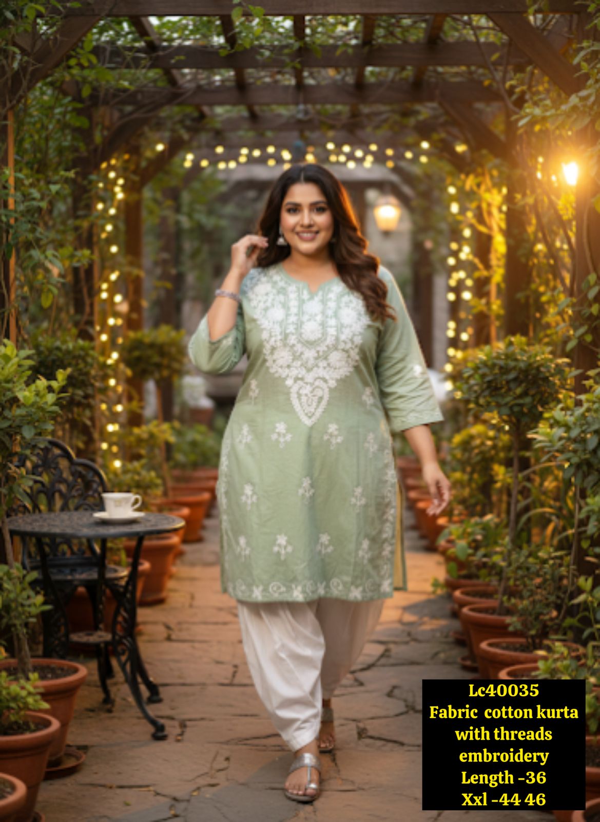 KURTA WITH THREADS EMBROIDERY