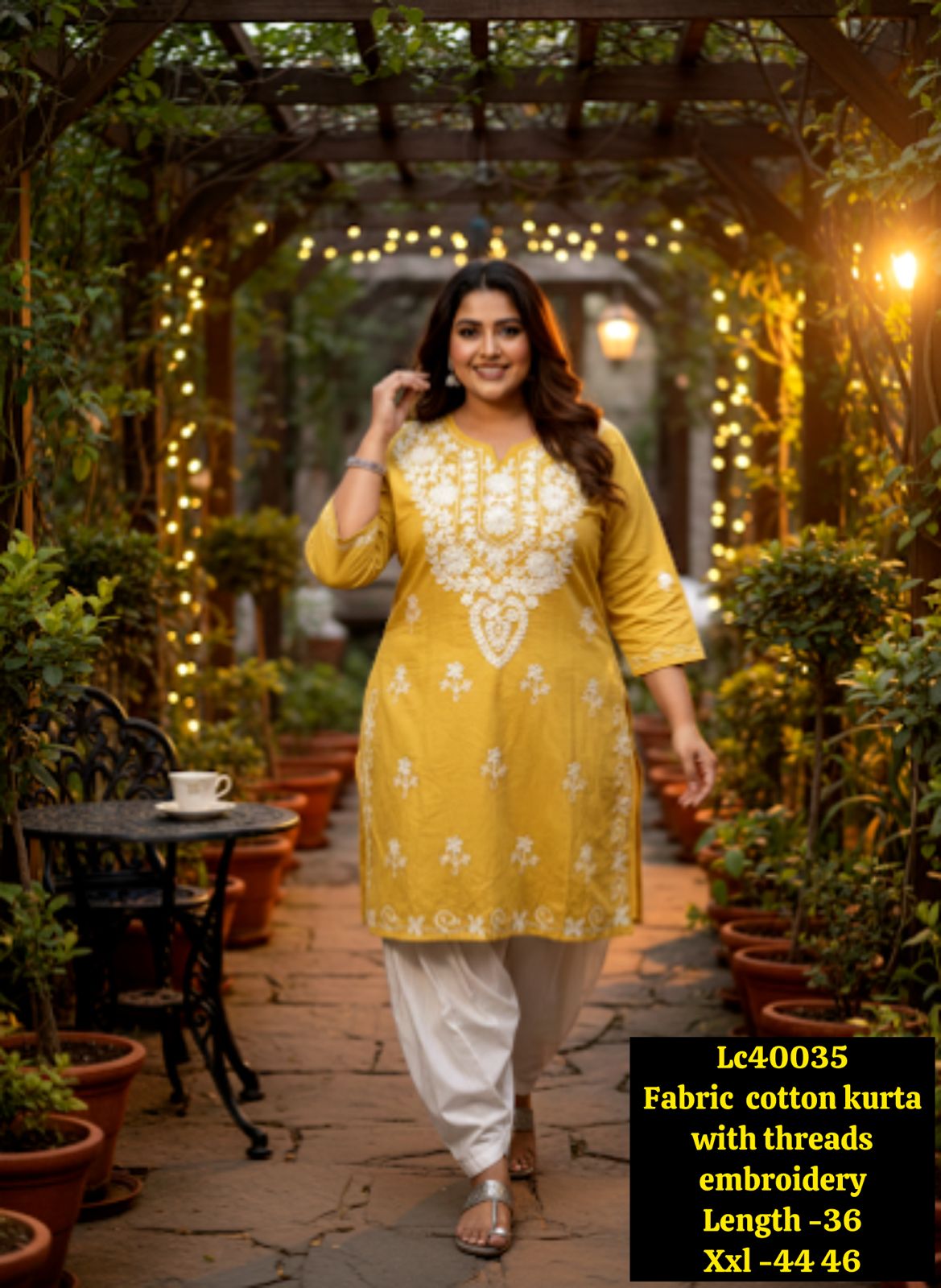 KURTA WITH THREADS EMBROIDERY